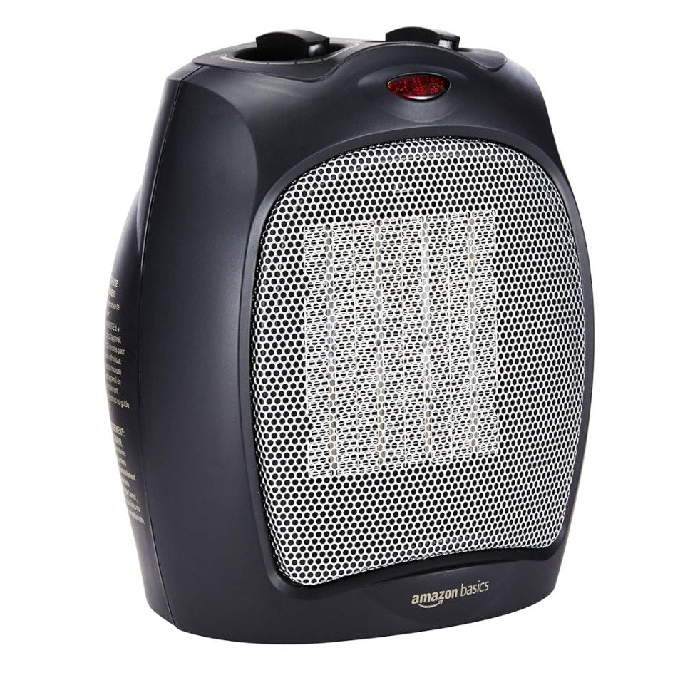 Amazon Basics Ceramic Space Heater, Portable Indoor Heating Solution