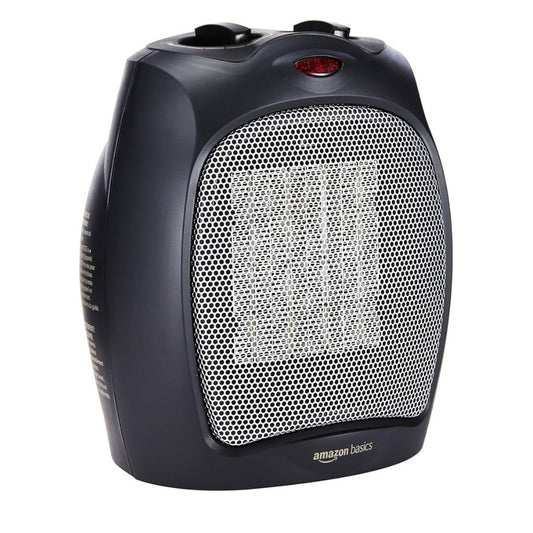 Amazon Basics Ceramic Space Heater, Portable Indoor Heating Solution