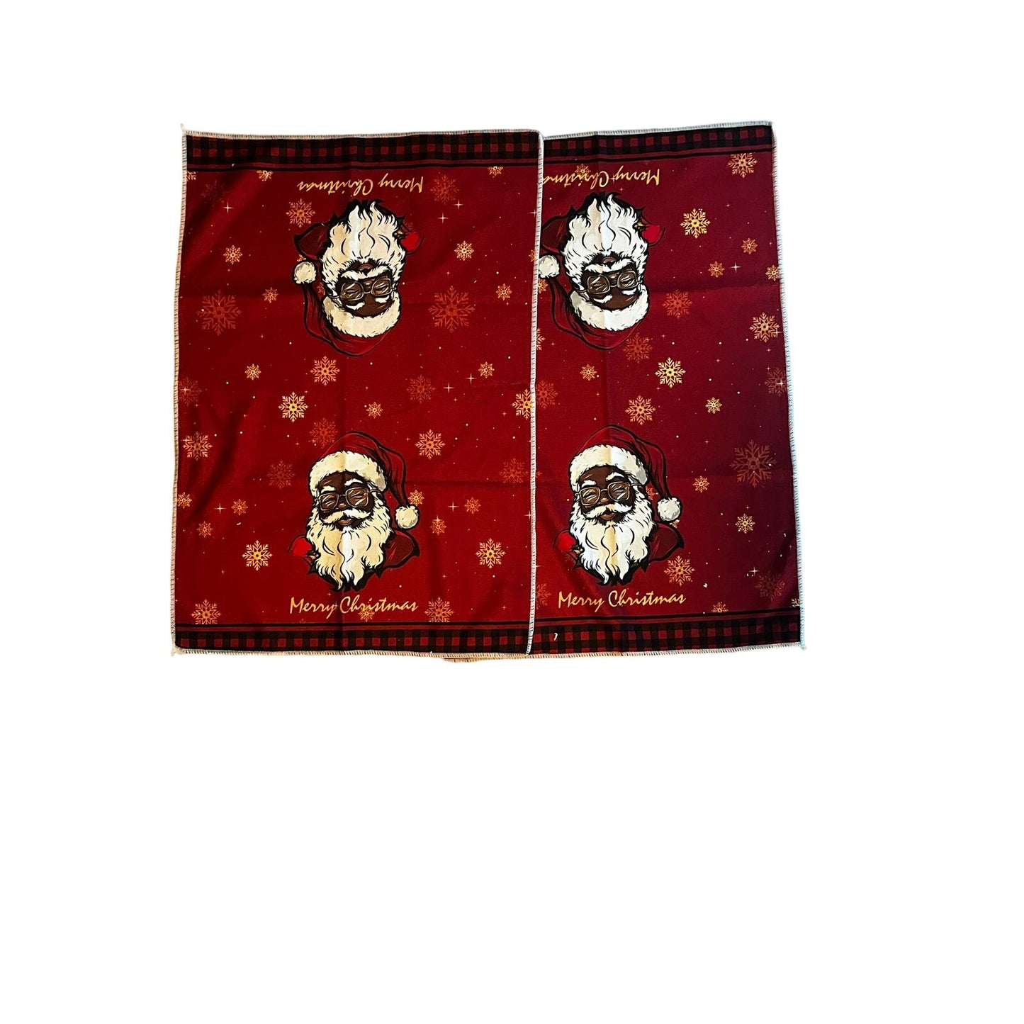 Christmas Kitchen Towels, 18x26 inch Microfiber Santa  Towels for Bathroom