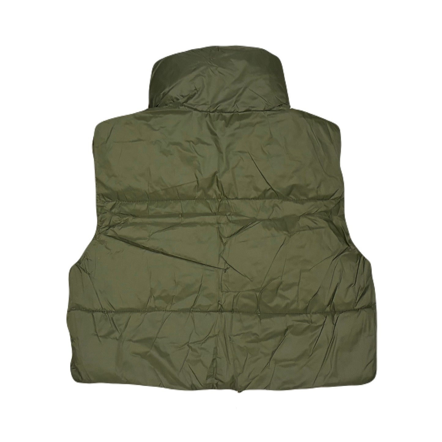 Girl's Winter Junior Young Style Crop Waist Puffer Vest Sleeveless Lightweight M