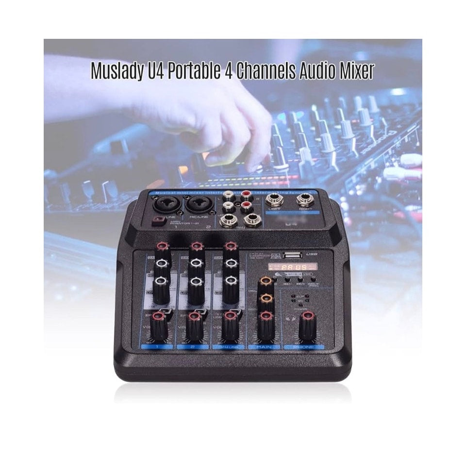 Depusheng U4 Professional 4-Channel Mixer