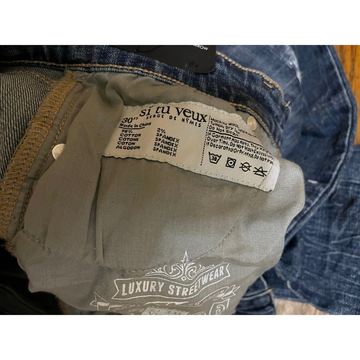 Si Tu Veux Marc Jean Indigo Wash Size 30