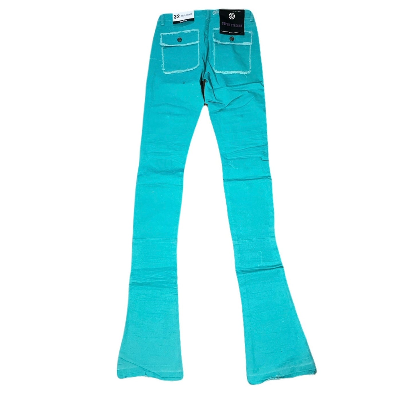 Doctrine Savant Super Stacked Jean Teal Size 30