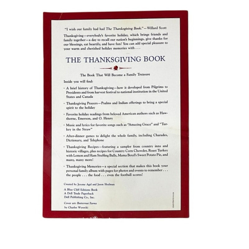 The Thanksgiving Book : An Illustrated Treasury of Lore, Tales, Poems,...