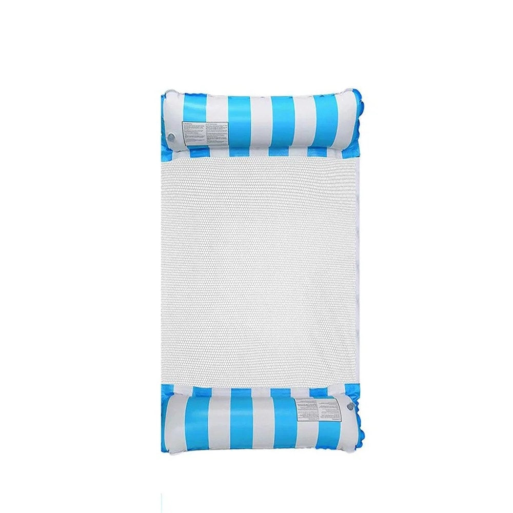 Blue Pool Floaties for Adults - Inflatable Pool Float & Water Hammock