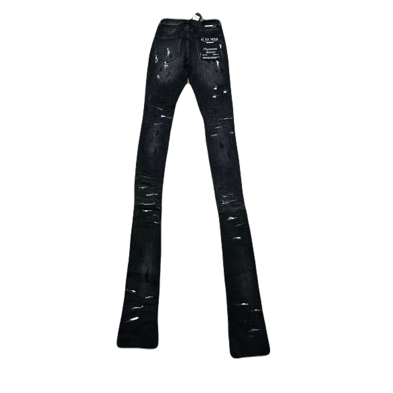 Si Tu Veux Marc Jeans Black Wash Superstack Mens Size 34