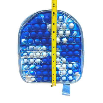 Pop Bubble Fidget Silicon Backpack – Assorted Colors Blue