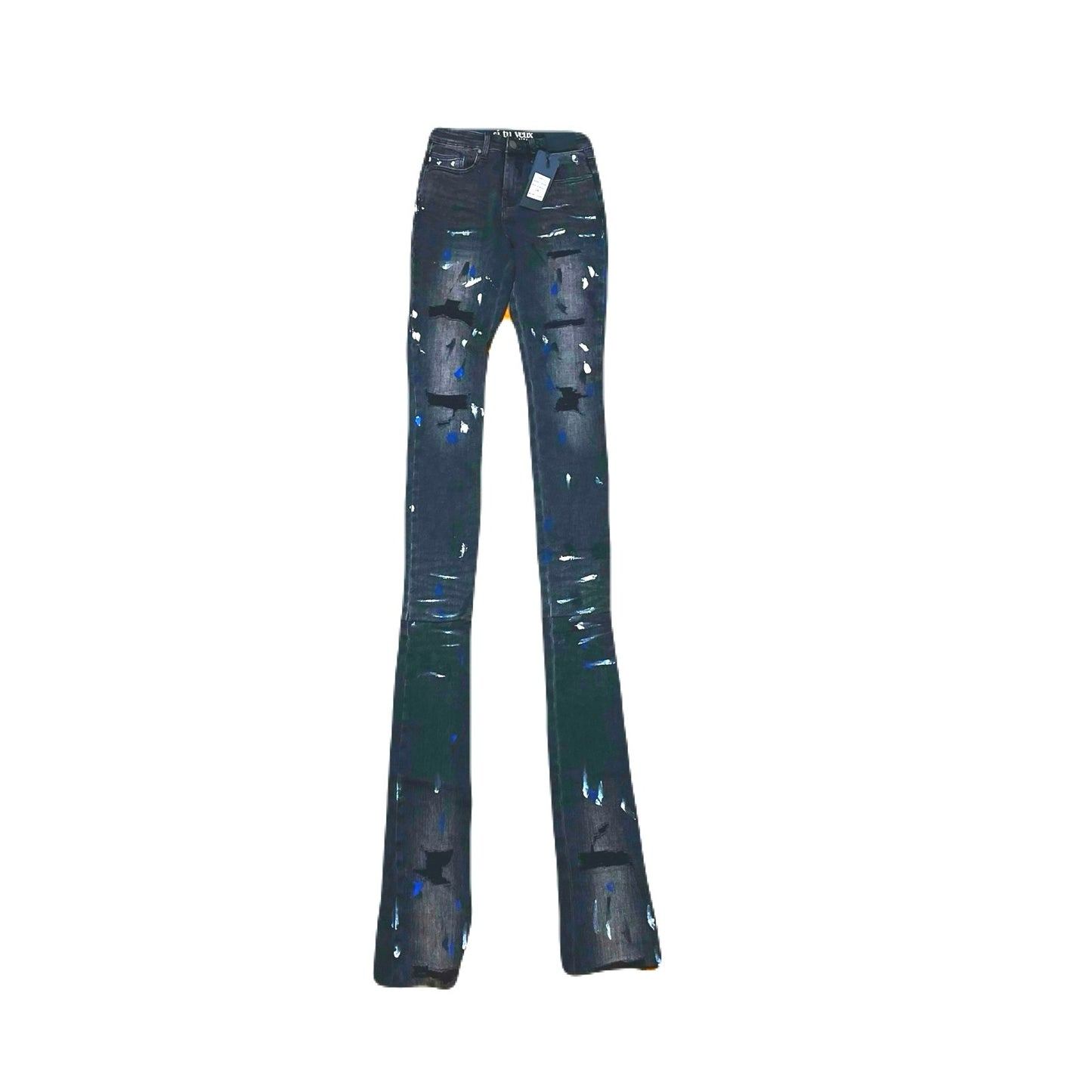 Si Tu Veux Marc Jeans Black Wash Superstack Mens Size 32