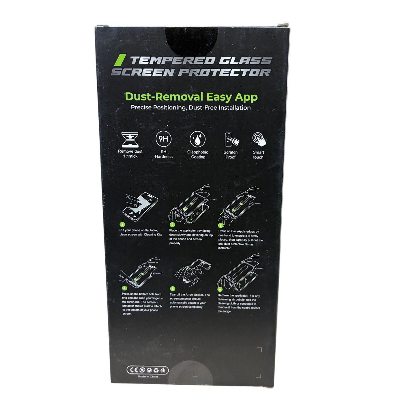 Tempered Glass Screen Protector Dust-Removal Easy App For IPhone 15/16