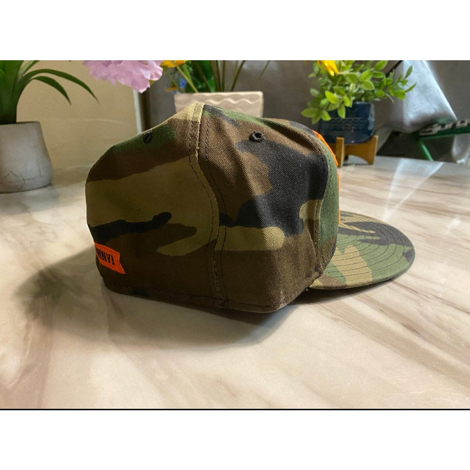 New Era Hat Size 7 5/8 Army & Orange Don’t Get Gassed