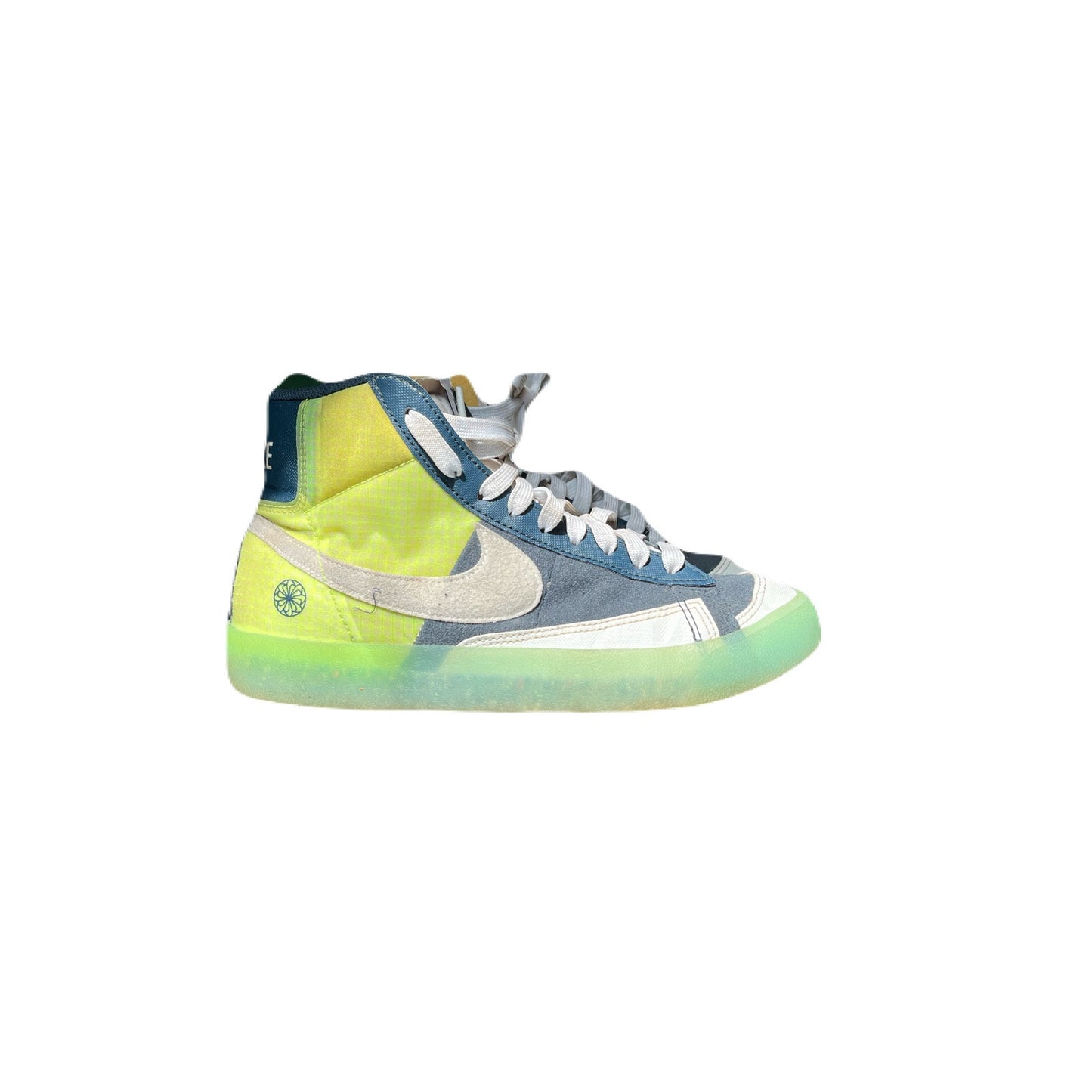 Nike Blazers Lime Navy Mid  ‘77 Shoes- Blue/ Kids Size 6.5 Basketball Retro