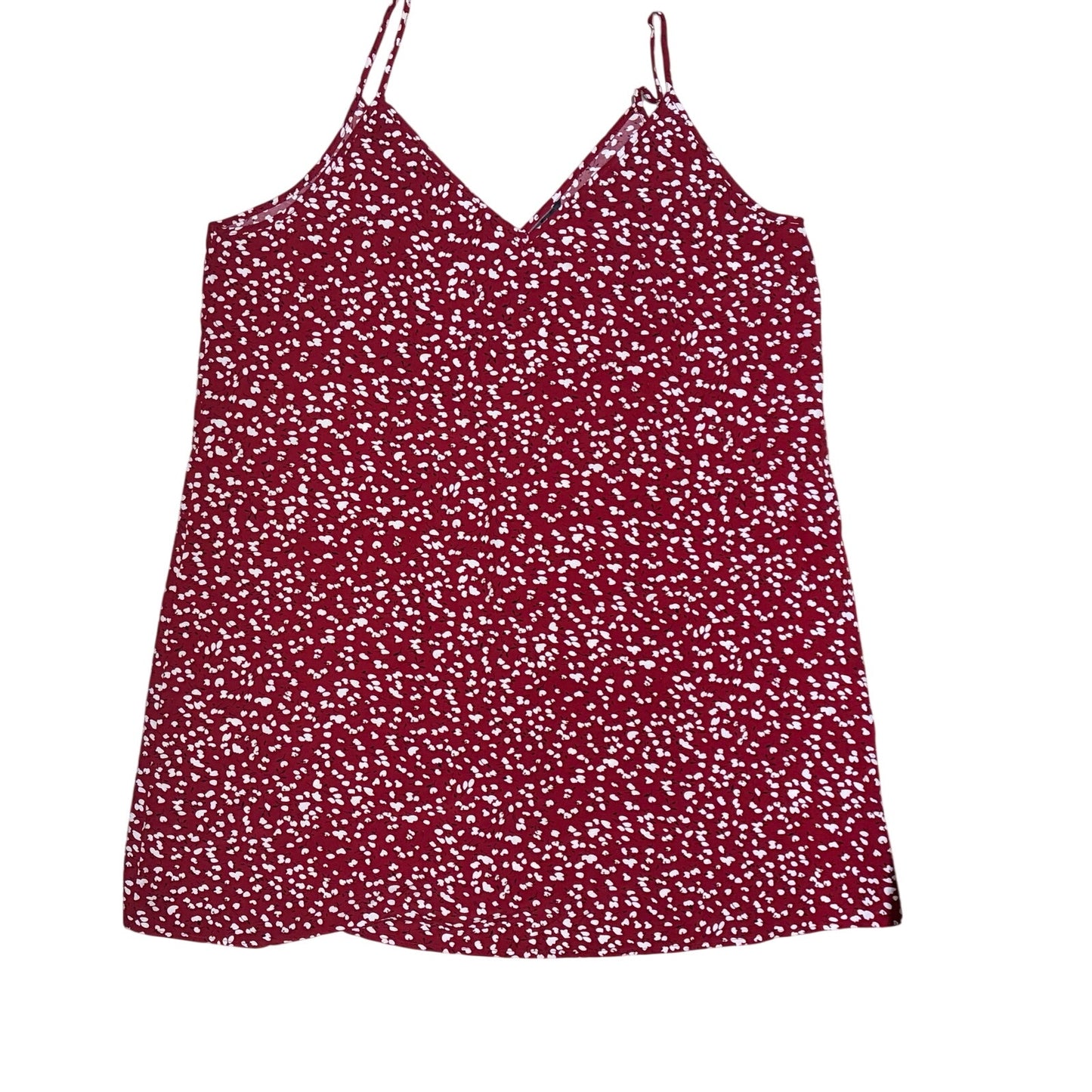 SHEIN burgundy Ditsy Floral Print Cami Top Size 4XL