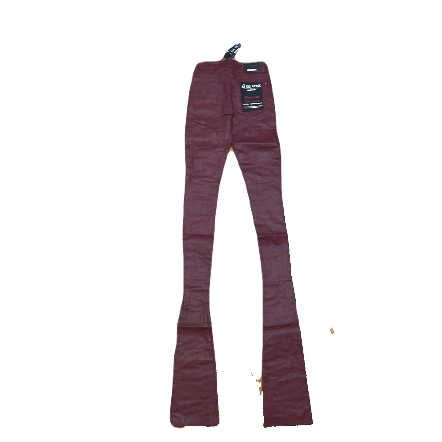Si Tu Veux Gordon Jean’s Burgundy Wax Superstack  Size 40
