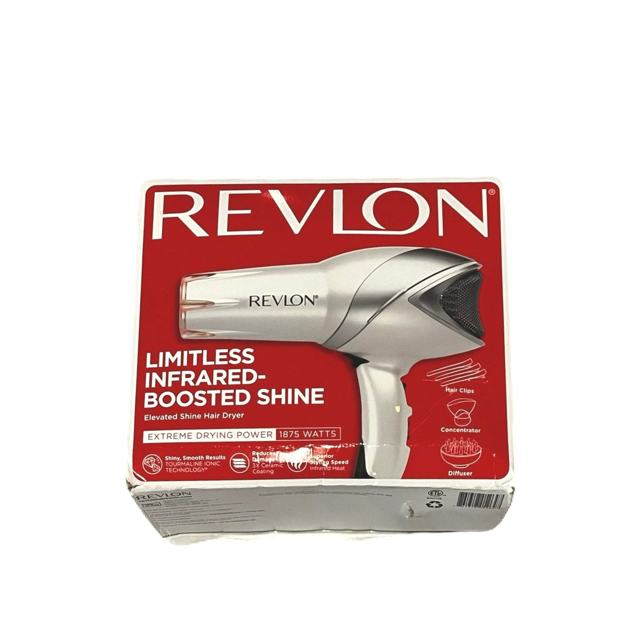 Revlon 1875W Infrared Heat + Ceramic Hair Dryer, White