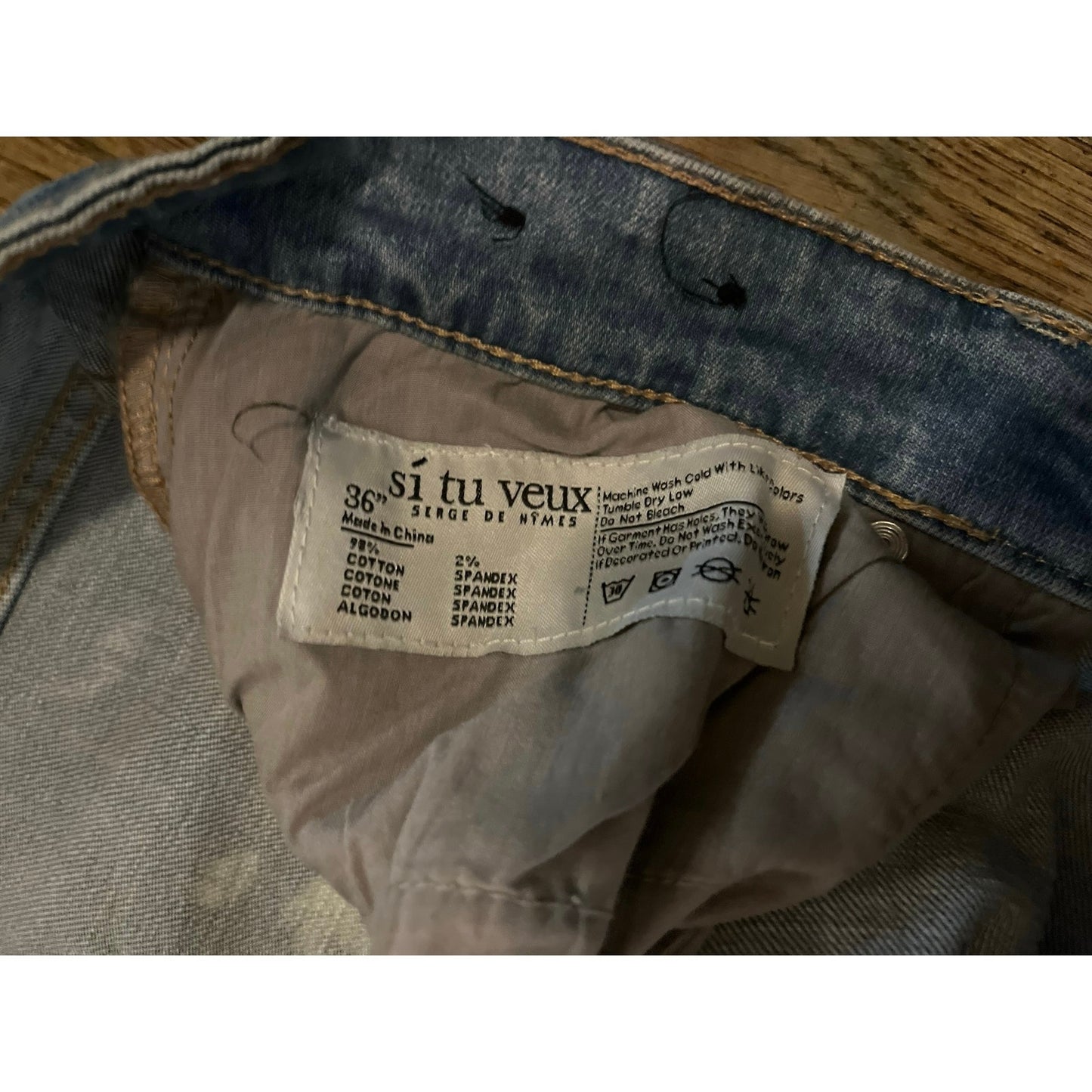 Si Tu Veux Light Blue Billy Jean’s Size 36 Superstack