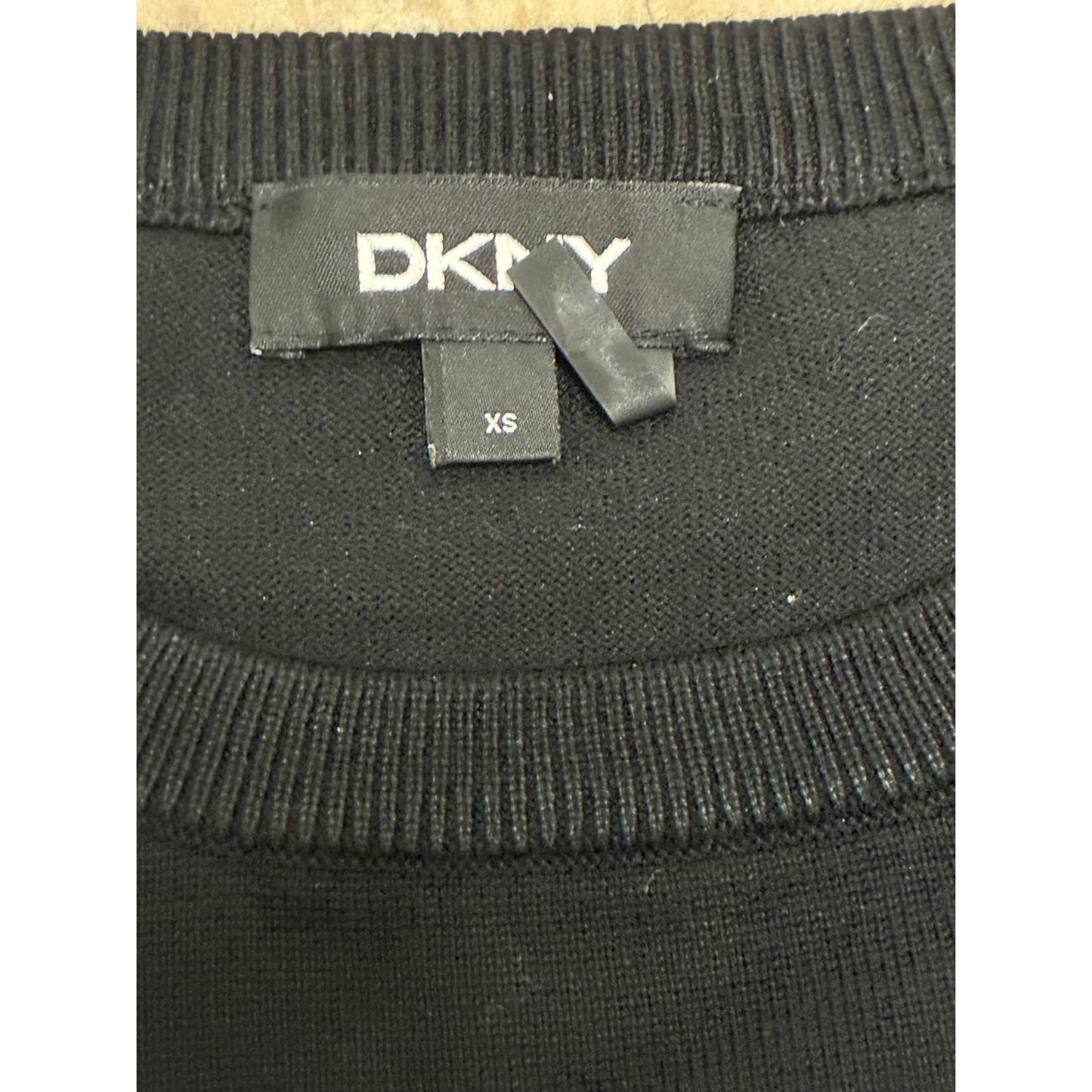 DKNY Women’s Black Long Sleeve Shirt With Stars On The Sleeves Size Xs