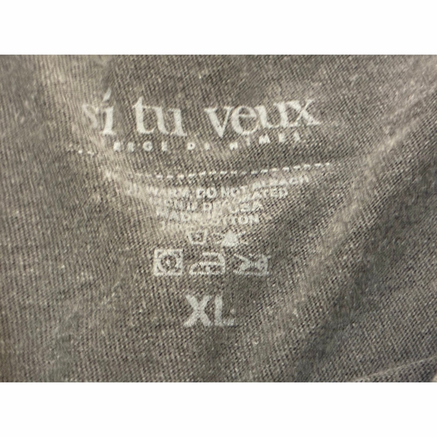 Si Tu Veux World On Fire Gray Men’s T-Shirt Size XL