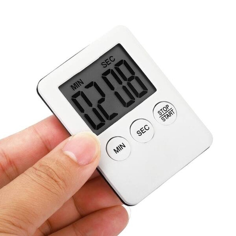 Digital Timer,2Pcs Small Count Down/UP Clock with Magnetic,Kitchen Timer White