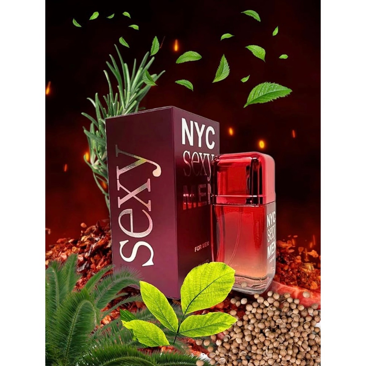 NYC Sexy Men, Amber Fougere fragrance for men. Eau de Toilette 3.4 Fl Oz.