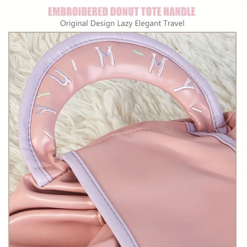 Large Pink Drawstring Makeup Bag - Cosmetic Organizer & Travel Toiletry Bag