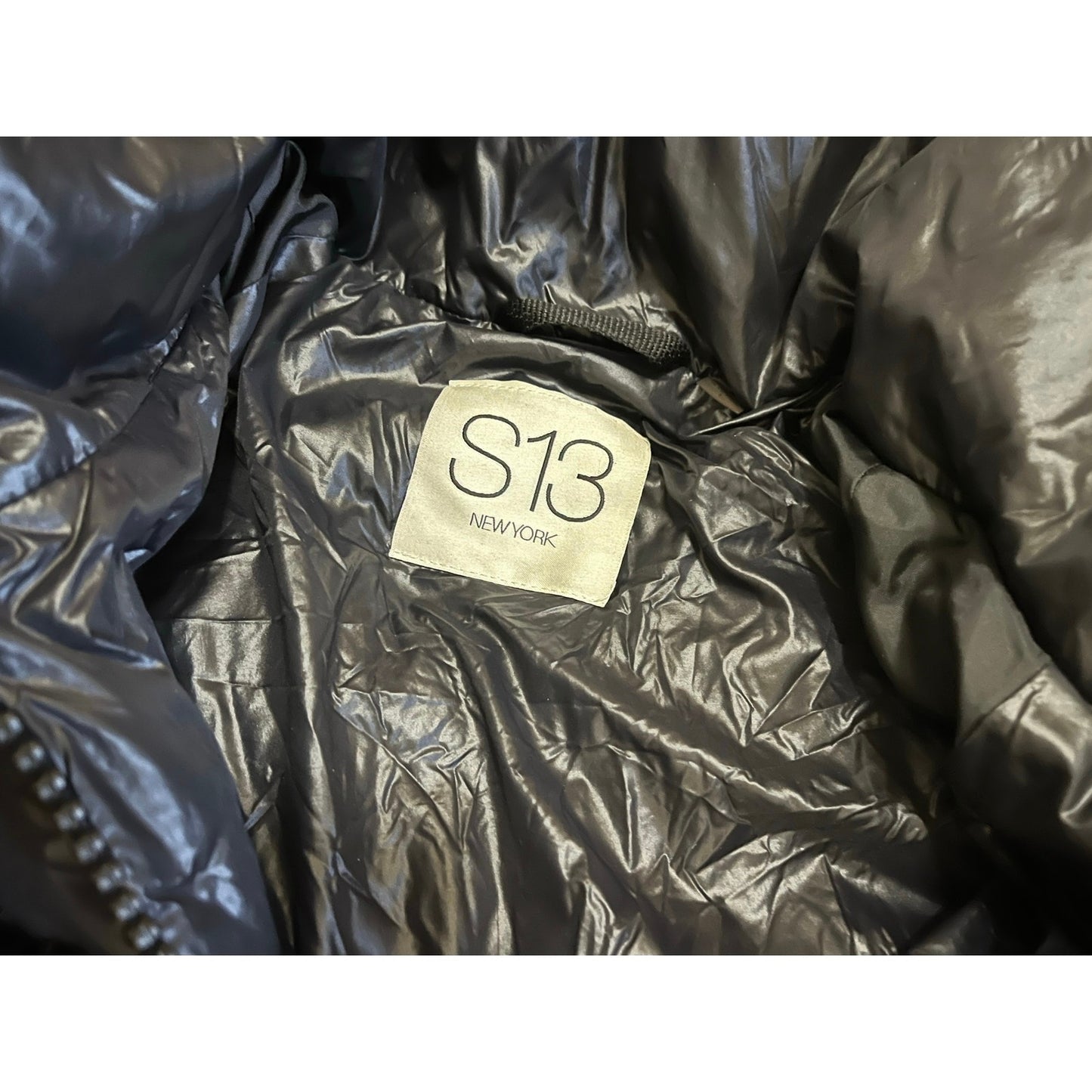 S13 New York Black Women’s puffer Jacket Size Large