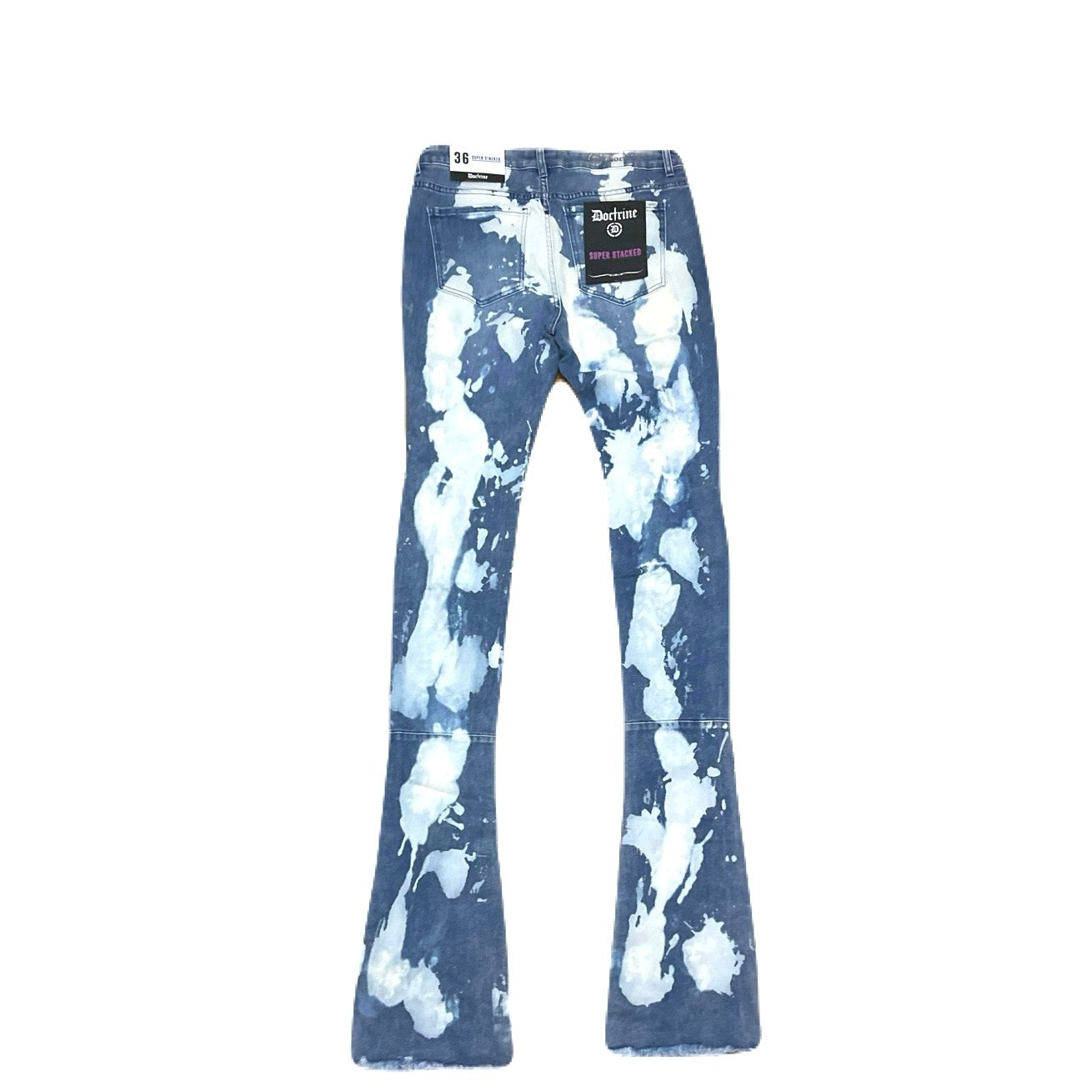 Doctrine Hendrix Stacked Indigo Wash Size 38 New
