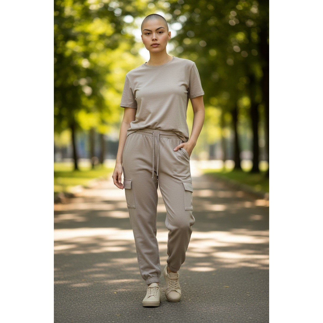 Love Scarlett Women’s Tan Pants With 2 Side Packets Size Medium