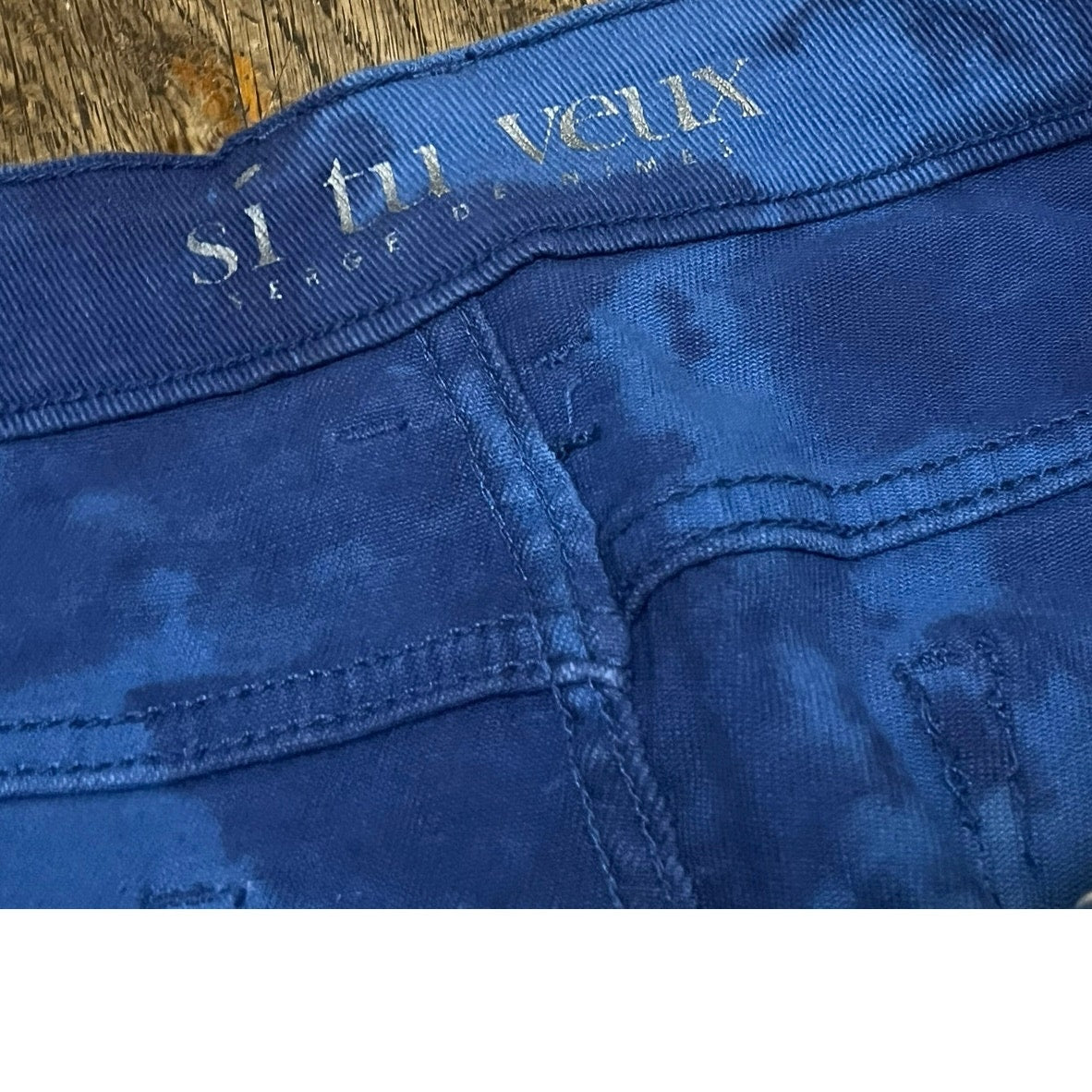 Si Tu Veux Royal Blue Superstack Men’s Jean’s Size 32