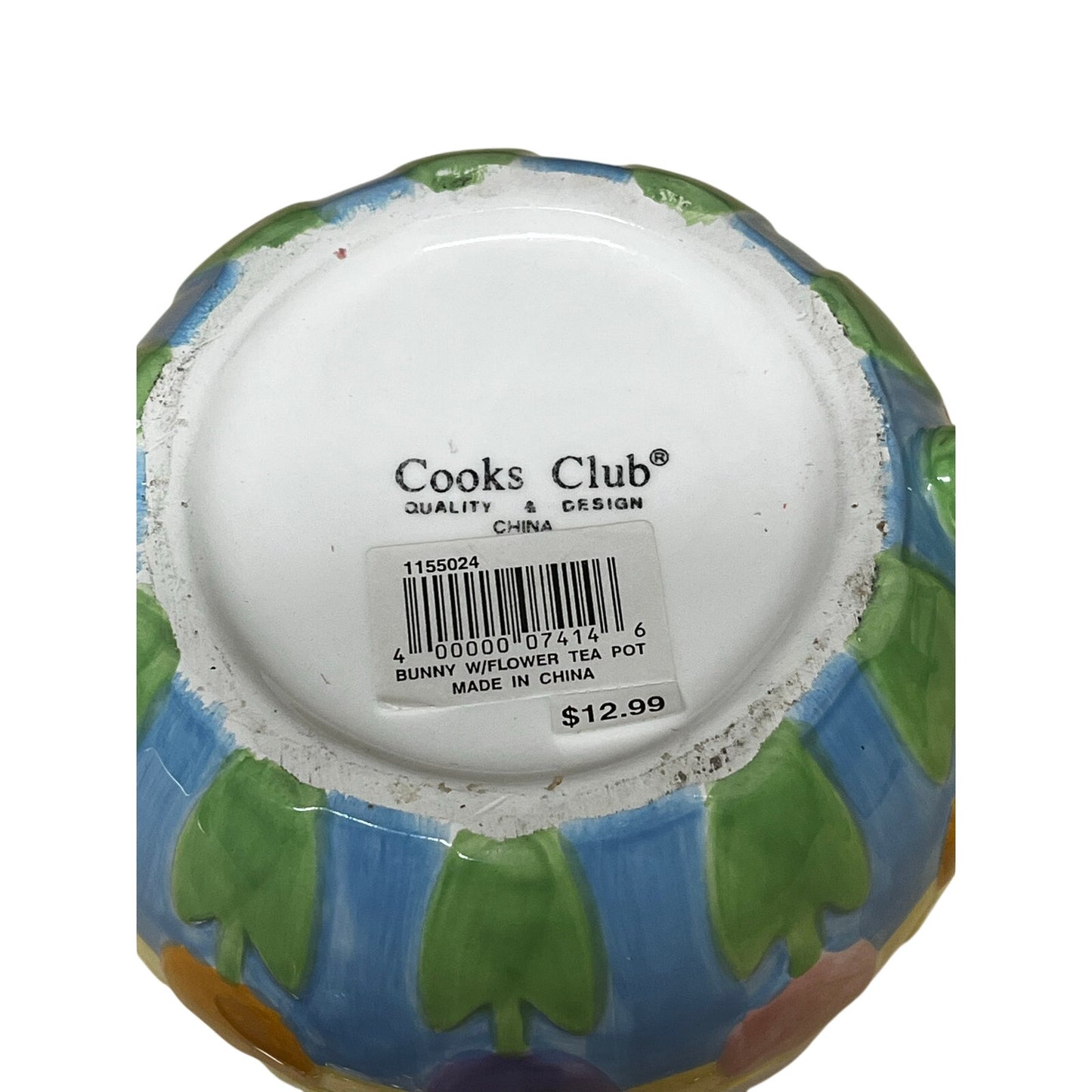 Cooks Club Springtime Tea Pot - Springtime Colors & Flowers & Bunnies