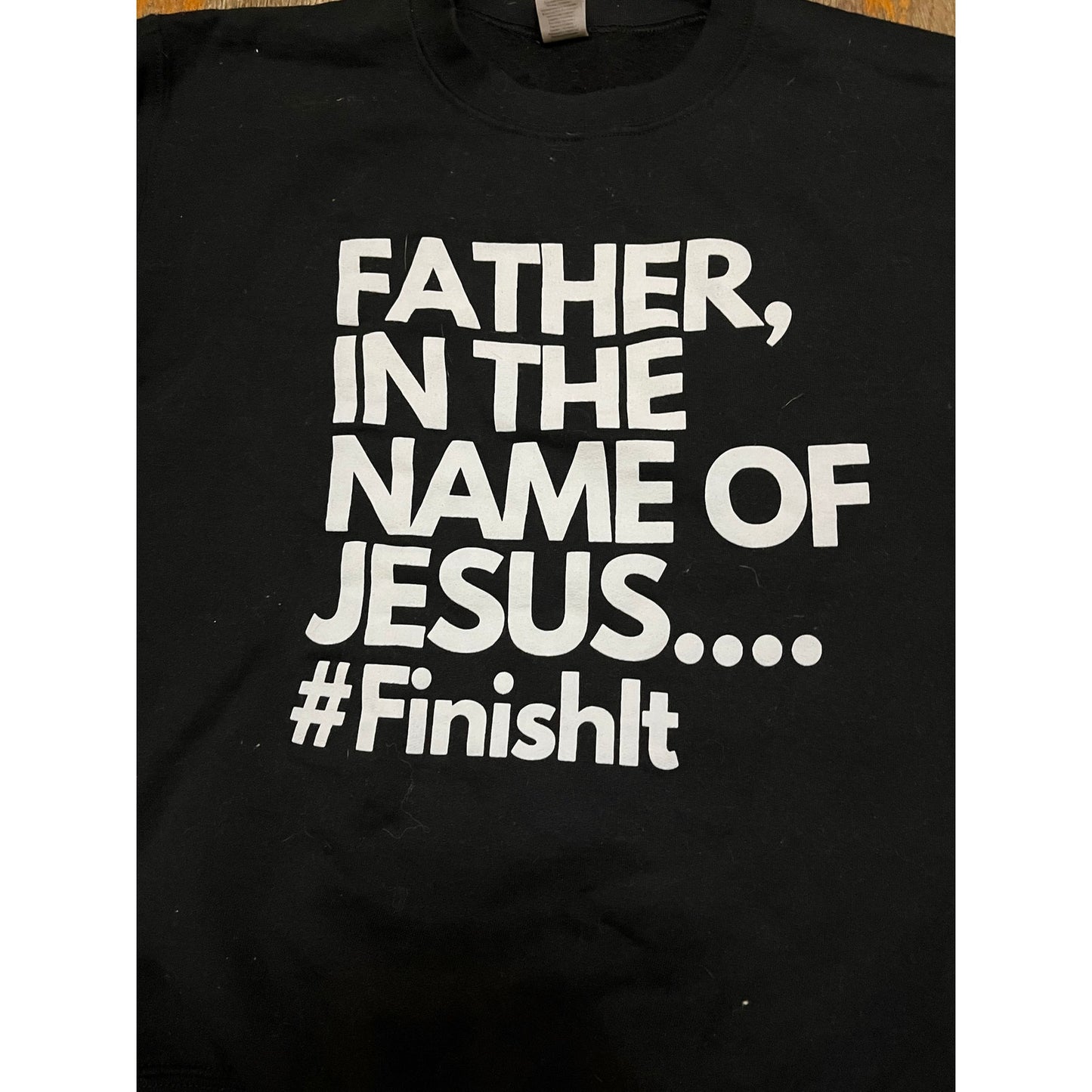 Father In The Name Of Jesus CrewNeck Sweater Size Small