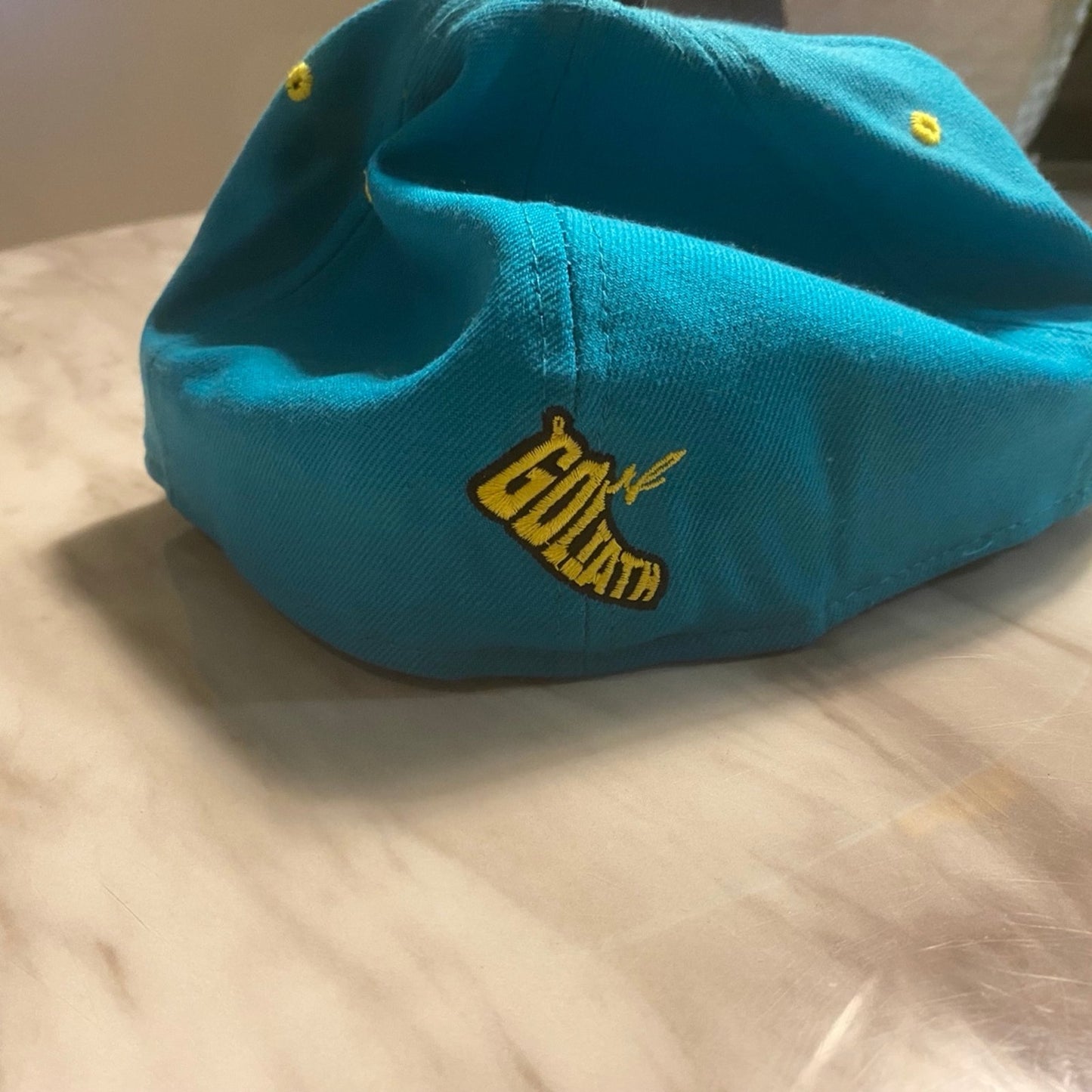 New Era Hat 7 5/8 Green & Gold