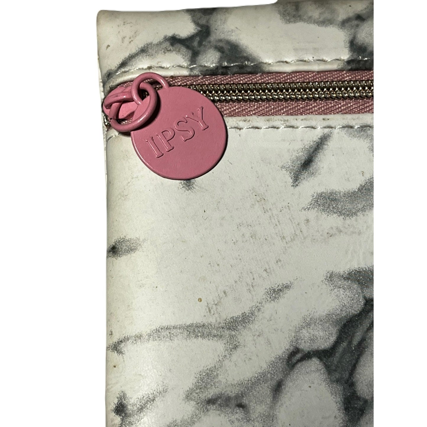 Ipsy White & Gray Make-up Bag