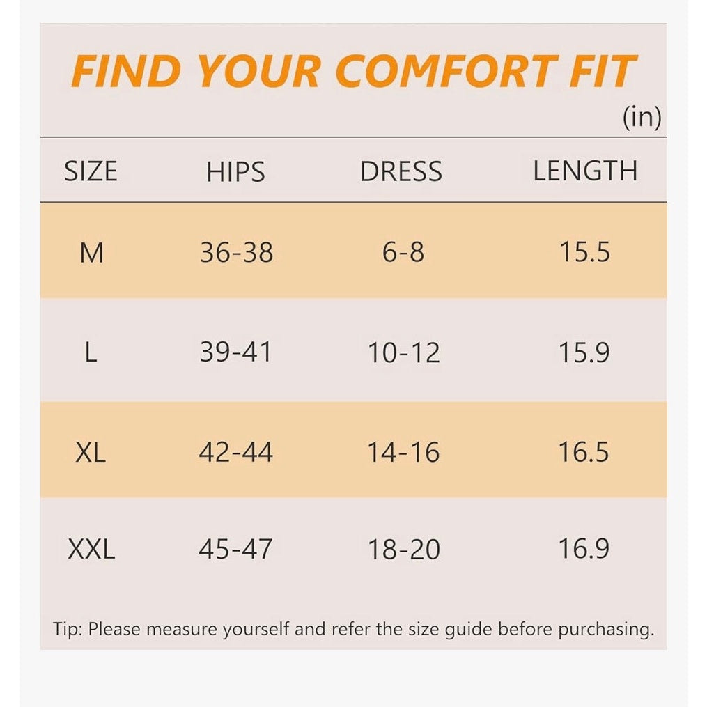 Geronmine Women's Slip Shorts for Under Dresses Anti Chafing High Waisted Sz L