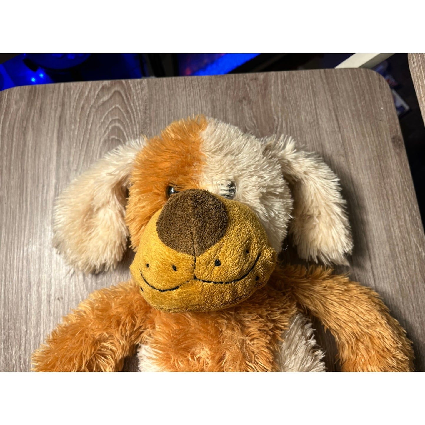 18” Tan And White Stuff Animal Dog