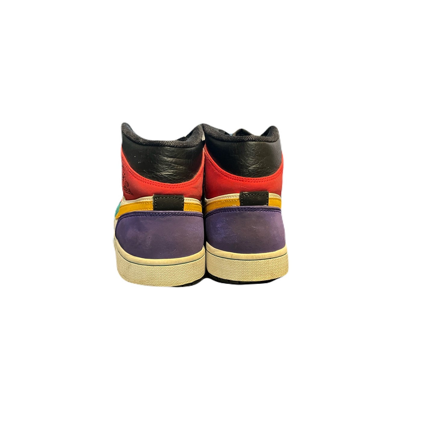 Air Jordan Retro 1 Mid Multicolor Red Black White Green Rare Sneakers
