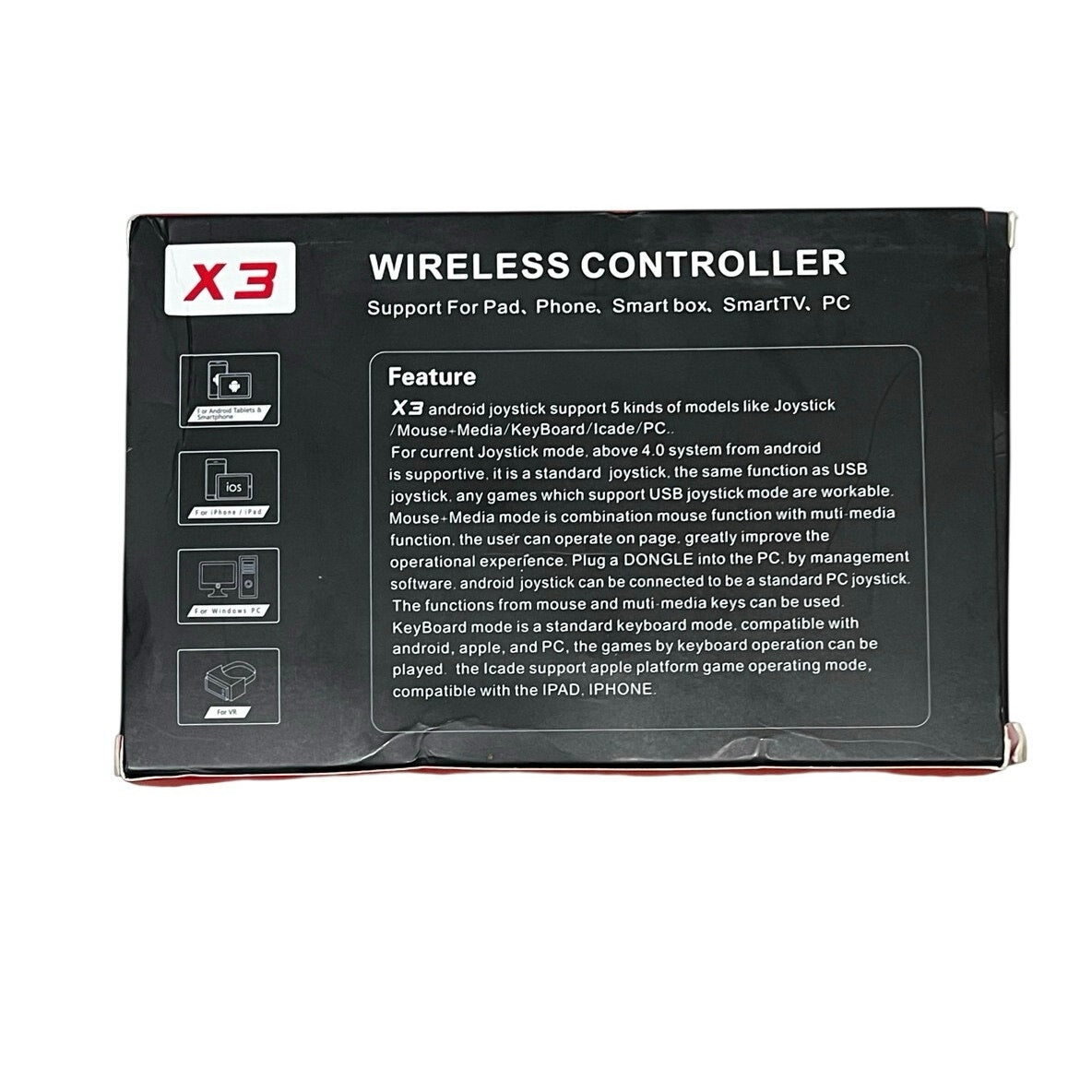 T3 X3 Wireless Joystick Gamepad PC Game Controller Support Bluetooth BT3.0