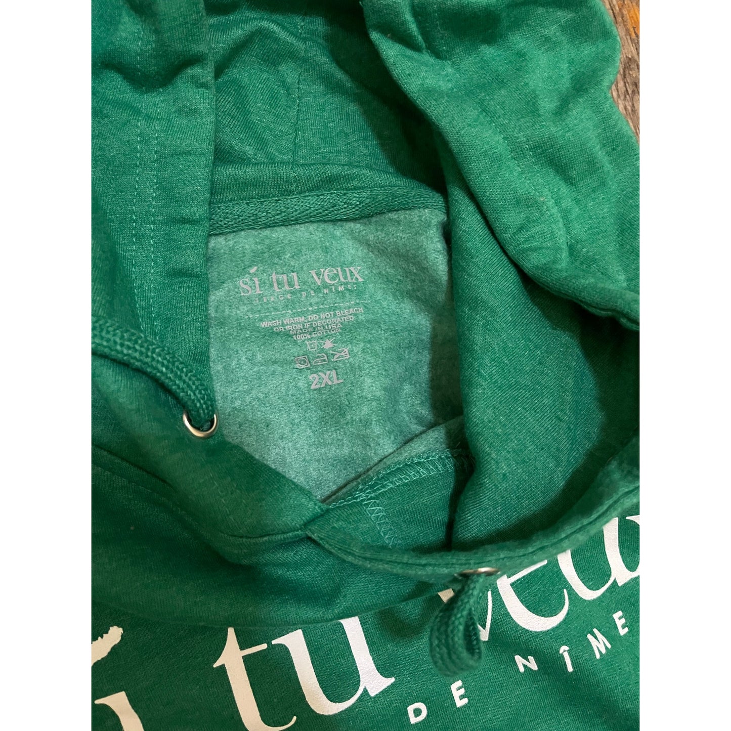 Si Tu Veux Green Hoodie 2XL Men’s