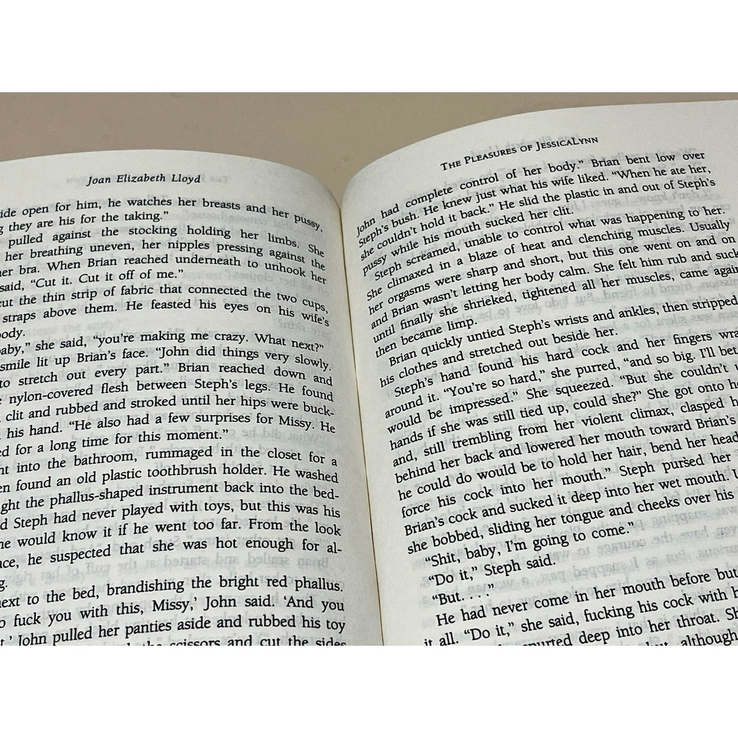 The Pleasures of Jessicalynn By Joan Elizabeth Lloyd HardCover Book