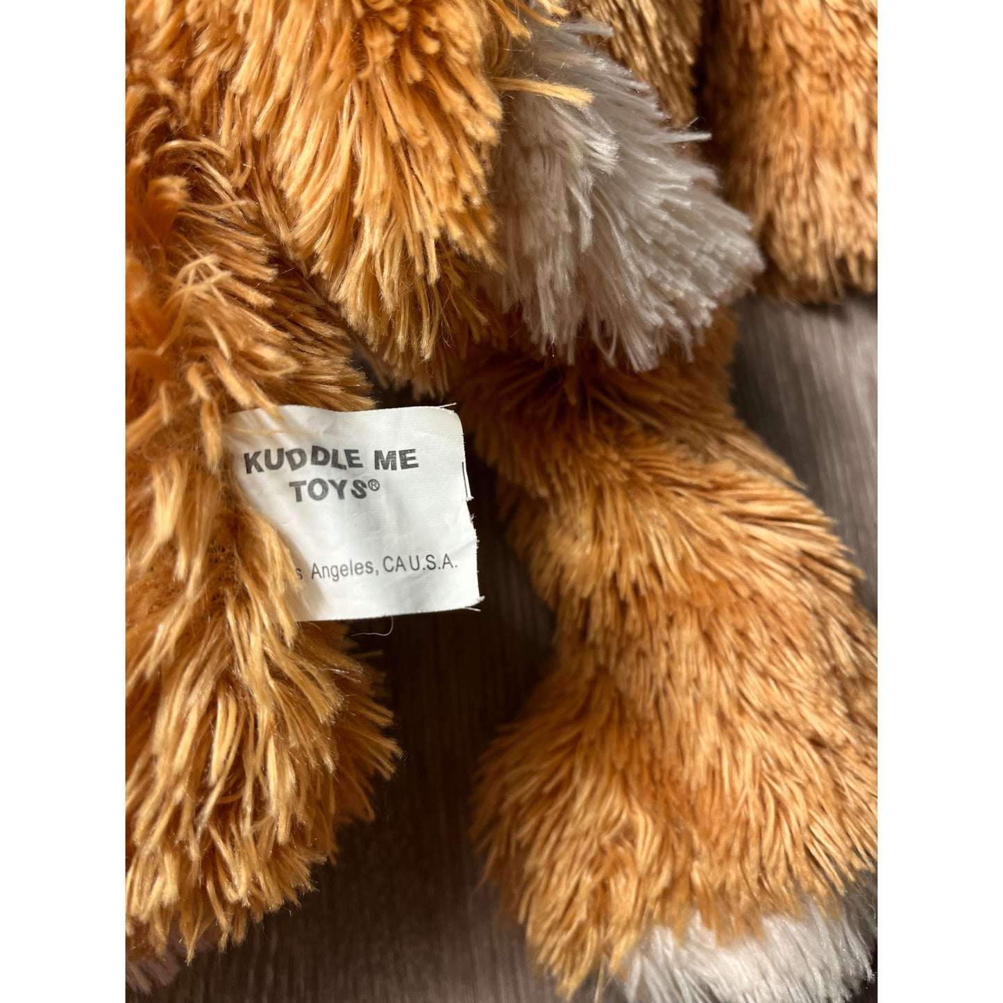 18” Tan And White Stuff Animal Dog