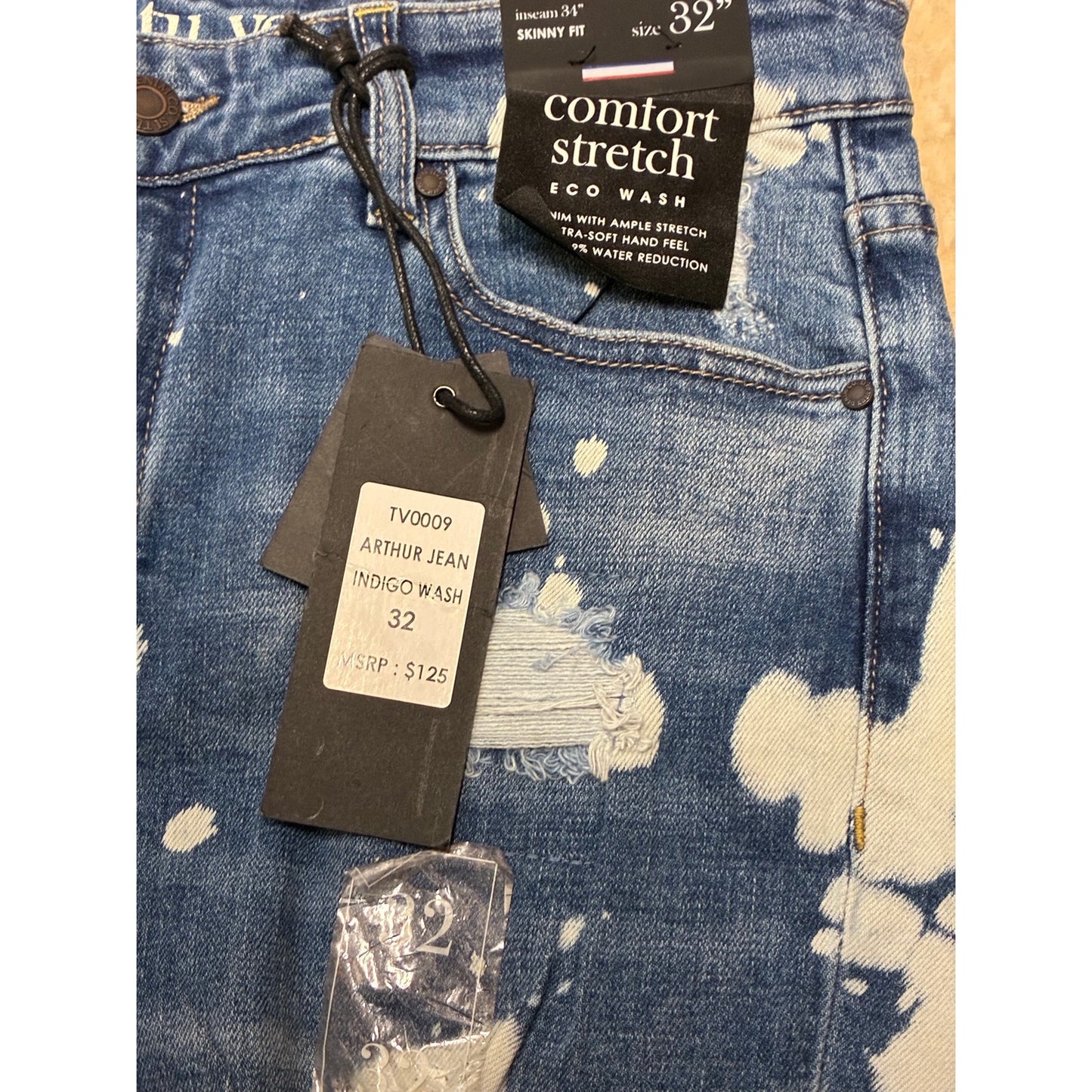 Si Tu Veux Arthur Jean Indigo Wash Size 32 TV0009