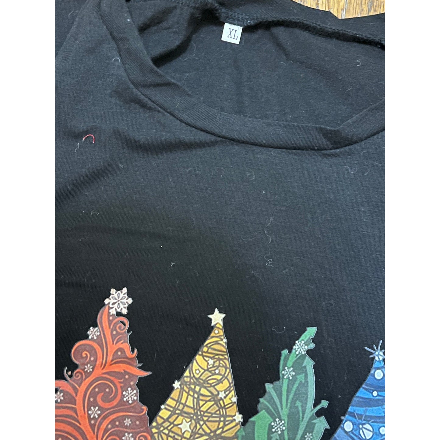 Christmas Black Women’s T-Shirt Size X-Large
