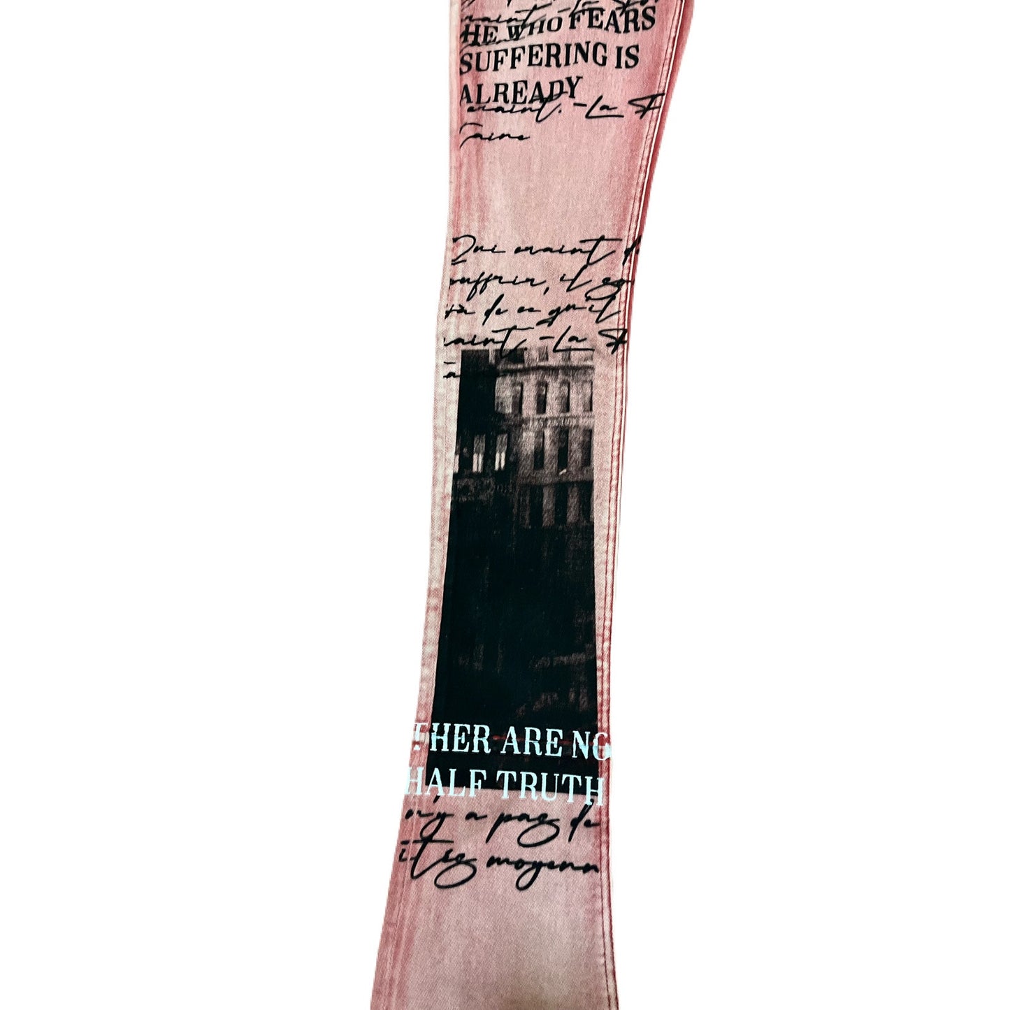 Si Tu Veux Red Superstack Men’s Jean’s Size 32 with Black design on the legs