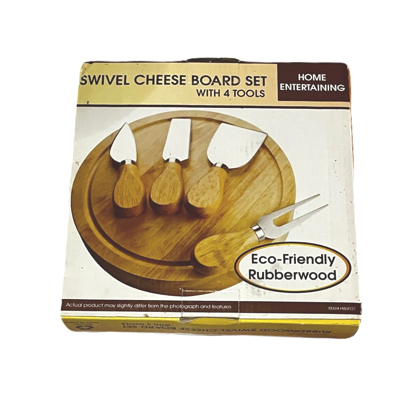 Swivel Cheese Board ~ Set Of 4 Tools ~ New in Box ~ Home Entertaining ~ Gift