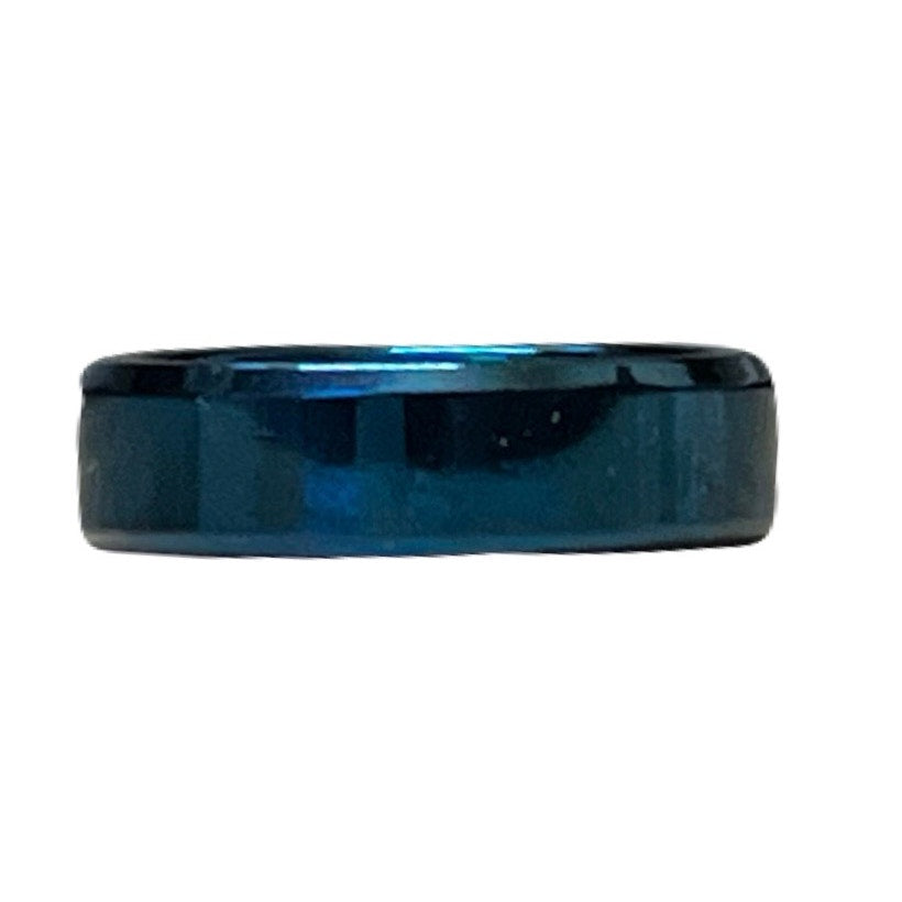 Blue Stainless Steel Men’s Ring Size 19 Brand New