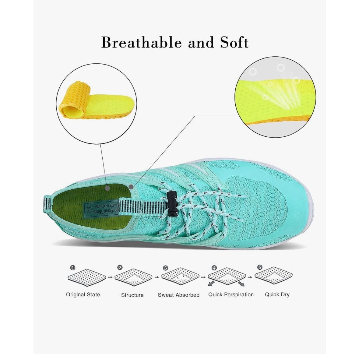 Mens Womens Water Shoes Sports Quick Dry Barefoot Diving Swim Surf Aqua XL