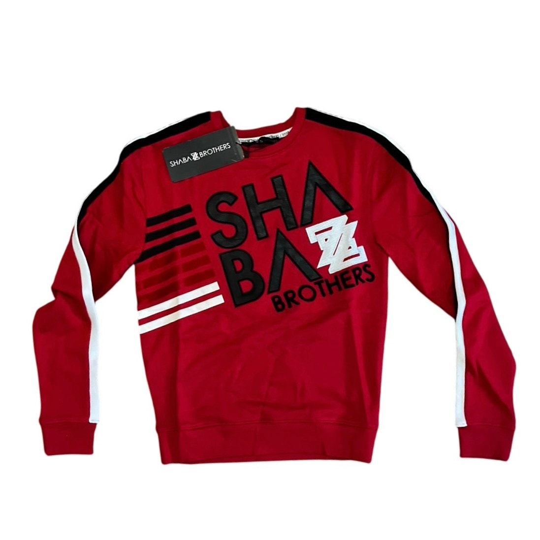 Shabazz Brothers Men’s CrewNeck Red & Black Sweater