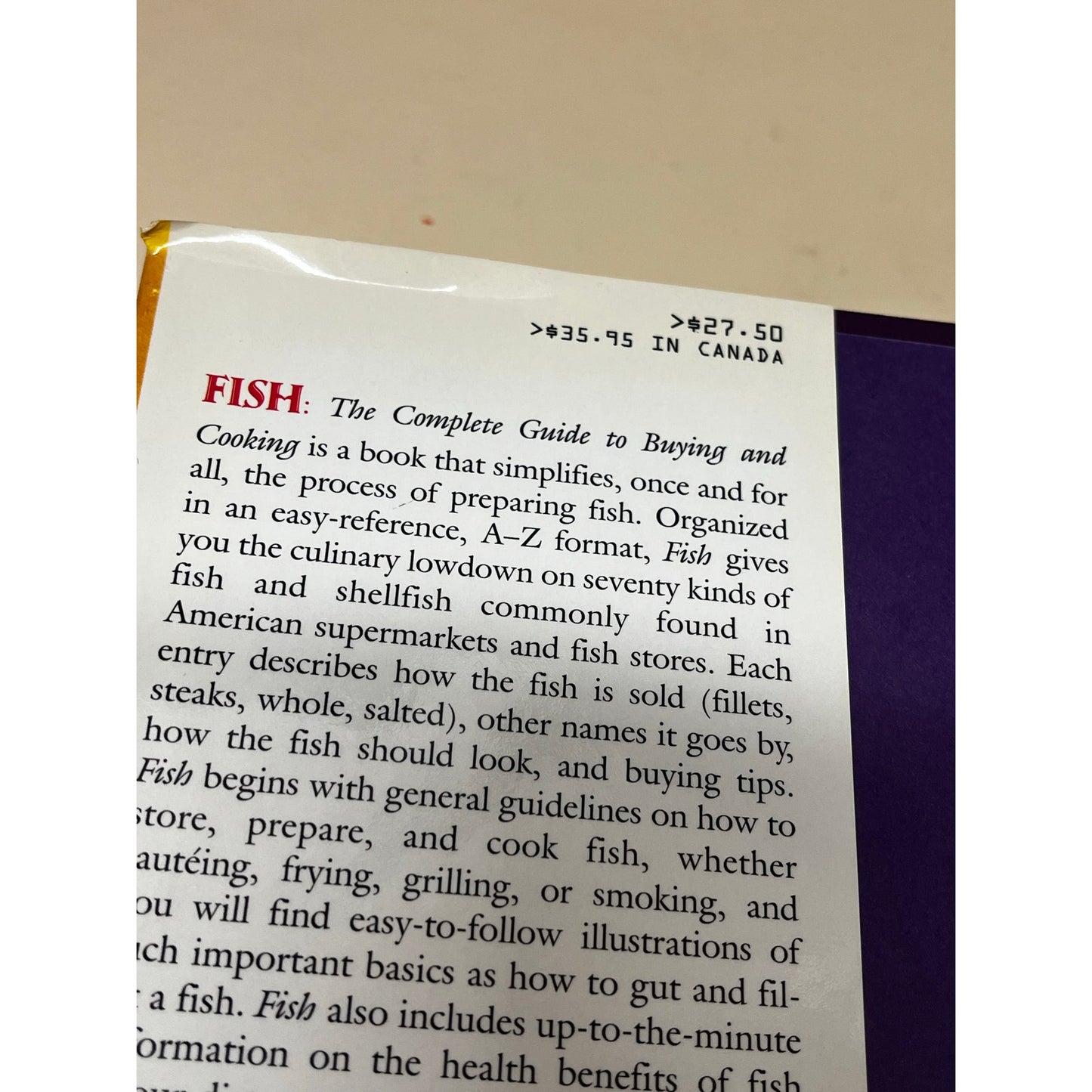Fish: The Complete Guide to Buying and Cooking Hardcover Book