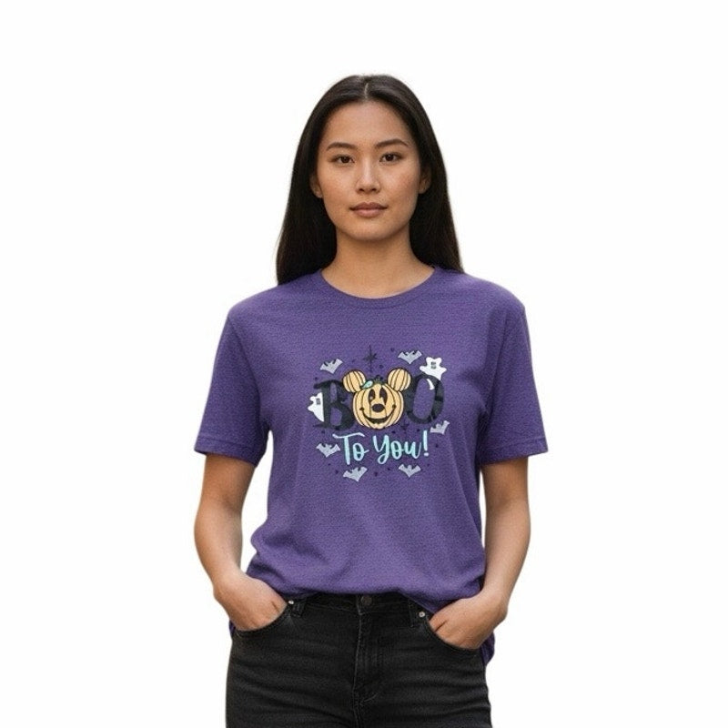 Women’s Boo To You Purple T-Shirt Size Large