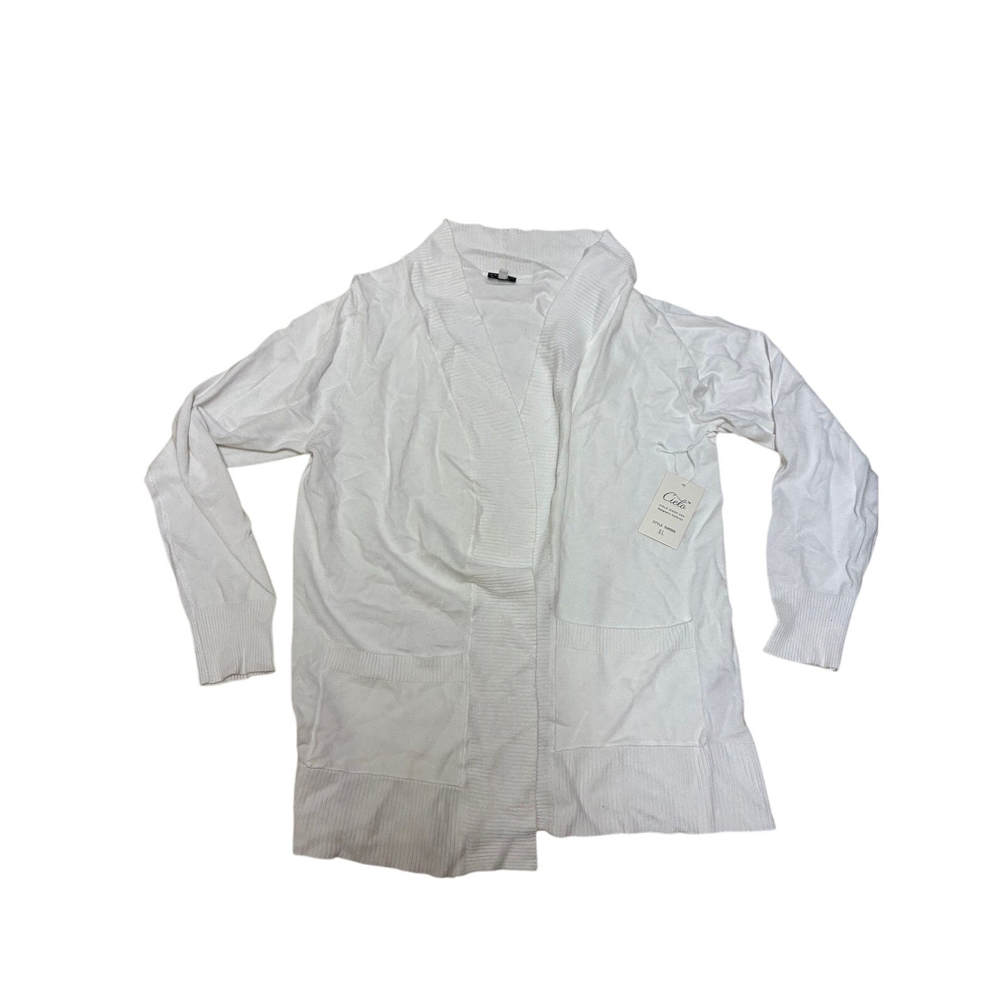 Ciela Women’s Throw Over White Sweater Size XL New