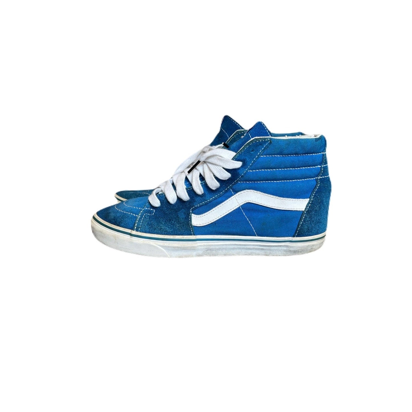 VANS Skate SK8-HI Blue High Top Women Suede Canvas Shoes Size 10.5